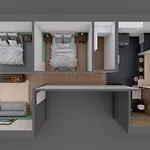 Apartman Downtown Flat With Design And Comfort At Downtown, 3rd-floor No Lift