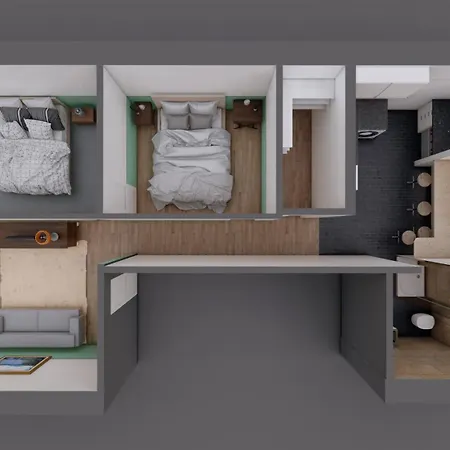Διαμέρισμα Downtown Flat With Design And Comfort At Downtown, 3rd-floor No Lift